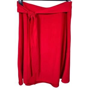 Anne Taylor Red Skirt with Tie Womens Size 8 NWT